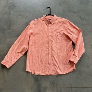 Vineyard Vines Button-Down Orange Gingham Men's Shirt